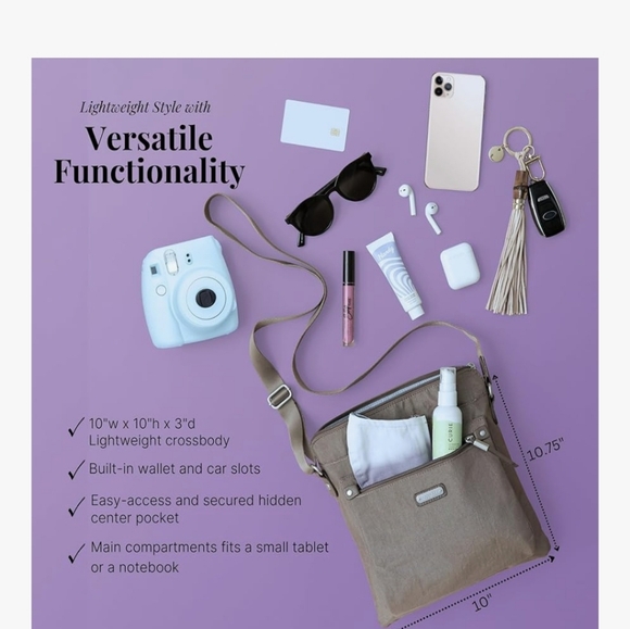 Baggalini Black Crossbody Purse & Wallet - Picture 3 of 4